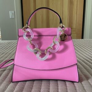 Aldo Pink Mini Bag with Gold Chain Detail
